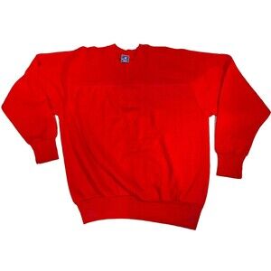 Vintage Champion Sweatshirt Men’s XL Red Blank Crew Soft Pullover Made In USA